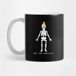 Skeleton and Yellow Duck funny death Mug